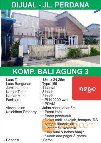 Rumah Komp. Bali Agung 3, Perdana,Pontianak, Kalimantan Barat