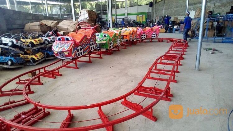 Wahana Odong Mini Roller Coaster Kereta Rel Lantai Diskon AR