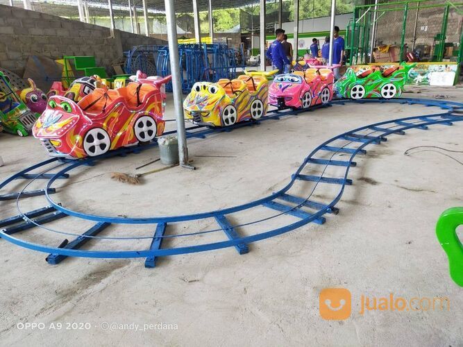 Wahana Odong Mini Roller Coaster Kereta Rel Lantai Diskon AR