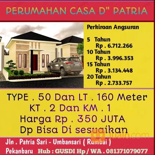 Rumah Dekat Kampus Unilak Dan PCR Rumbai