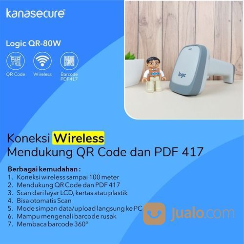Barcode Scanner Tercanggih Logic QR-80W