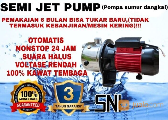 Mesin Pompa Air Semi Jet / Pompa JET PUMP Stainless Steel Sumur Dalam