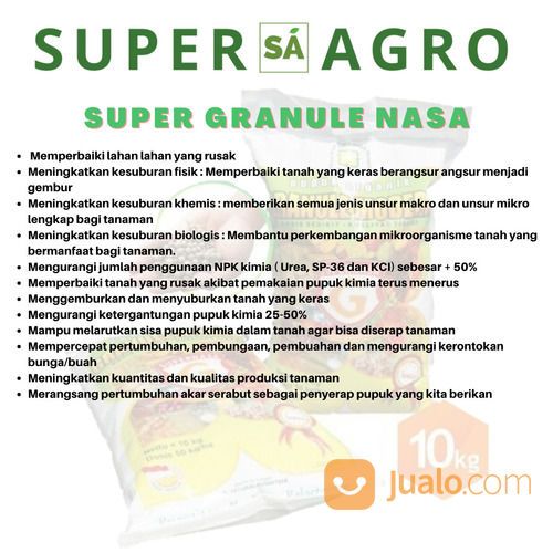 Pupuk Granul Organik 1kg - Pupuk Kelapa Sawit Dan Karet - Pupuk Organik Super Granule Modern Nasa