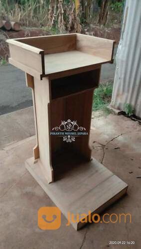 Mimbar Podium Masjid Minimalis Kayu Jati Solid