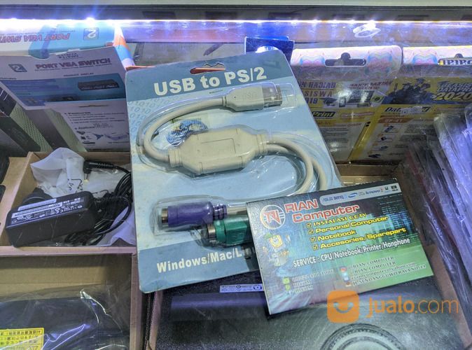 USB To PS2, Colokan USB To Colokan Keyboard Mouse Lama