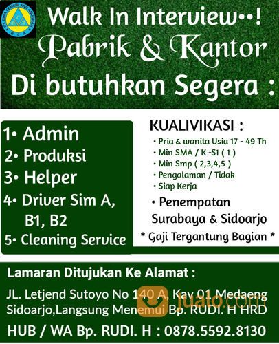 LOKER PABRIK SIDOARJO