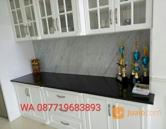 Meja Granit Hitam Polos Buat Top Kicten