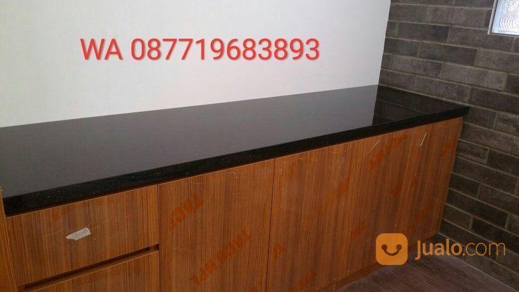 Meja Granit Hitam Polos Buat Top Kicten