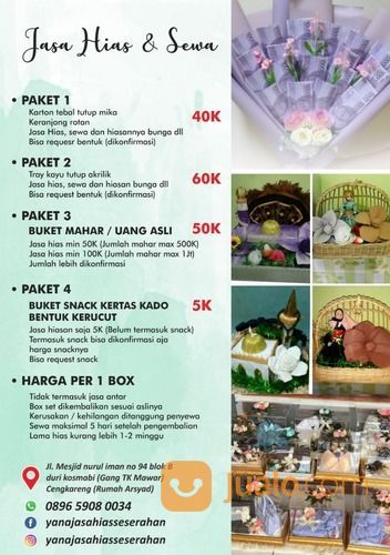 Jasa Hias Seserahan Dan Buket