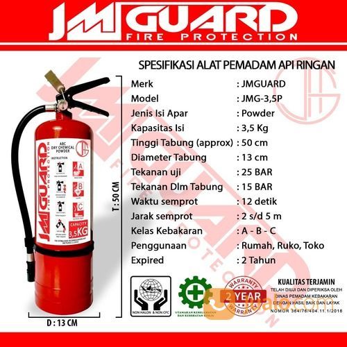 APAR 3,5 Kg ABC Dry Powder / Alat Pemadam Api Ringan / Fire Extinguisher Untuk Ruko, Gudang & Kantor