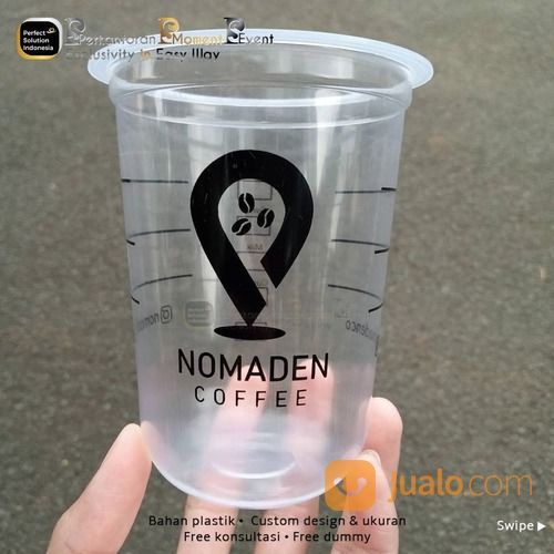 Sablon Gelas Plastik - Gelas Paper, Bisa Custom Design Dan Ukuran