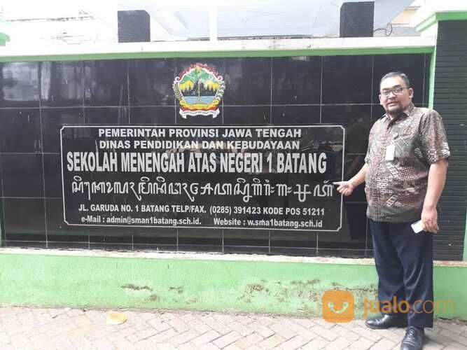 Jasa Pembuatan Huruf Timbul Stainless Merek Sekolah Tebing Tinggi