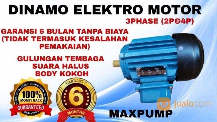Electro Motor Dinamo 1PK 3 Phase 380V 1450 RPM Elektro Motor Dynamo
