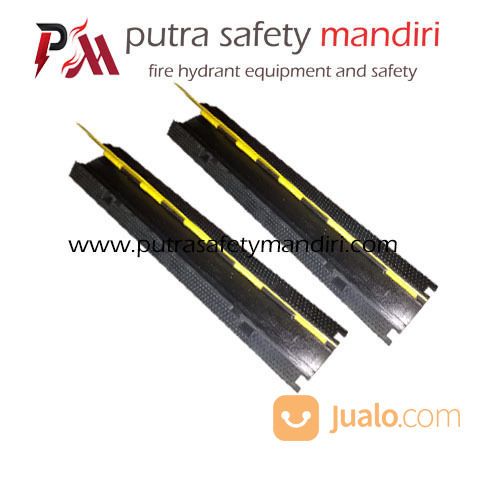 CABLE PROTECTOR 1 CHANNEL RUBBER PELINDUNG KABEL LISTRIK LANTAI INDOOR OUTDOOR PORTABLE