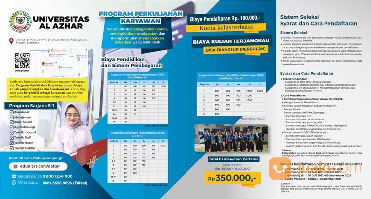 Pendaftaran Kelas Malam Universitas Al-Azhar Medan