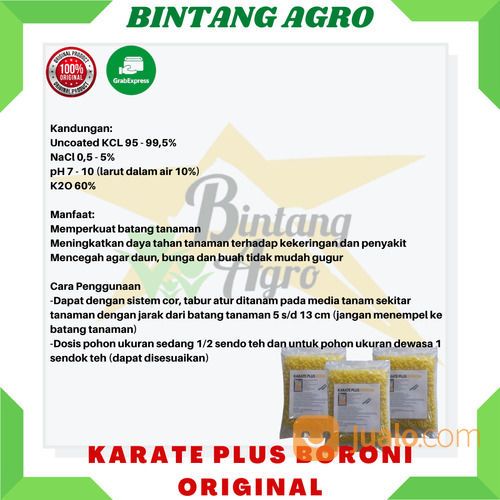 Pupuk Kalsium Nitrat Plus Boron Kemasan 100GR - Pupuk KARATE PLUS BORONI