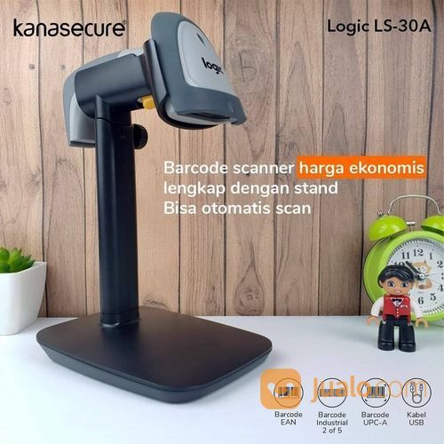 Barcode Scanner HARGA EKONOMIS Lengkap Dengan Stand Logic LS-30A