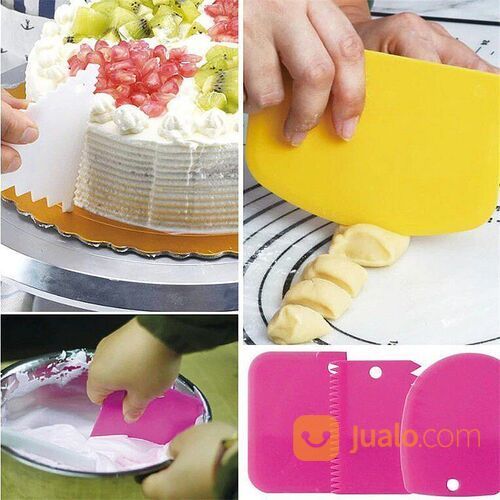 Alat Potong Adonan Kue Dan Roti 1 Set 3 Pcs Pemotong 3 In 1 Cake Scrapper