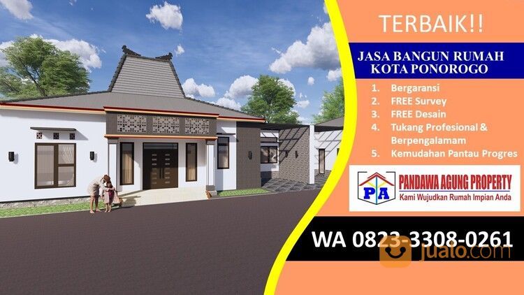 HEMAT BIAYA | 0823-3308-0261 | Jasa Bangun Rumah Ukuran 79 Di Ponorogo, PANDAWA AGUNG PROPERTY