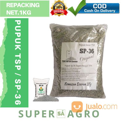 Pupuk TSP/SP36 Kemasan Ecer 1kg Pupuk Murah Super Phospat 36% Petrokimia