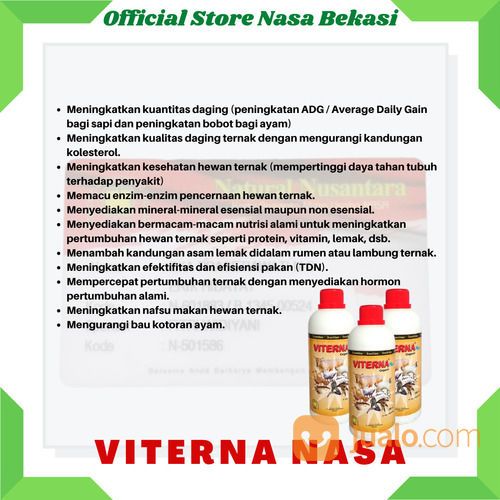 Vitamin Ternak Untuk Unggas Organik - Vit.Ayam Petelur - Vit.Bebek - VITERNA Plus 500ml