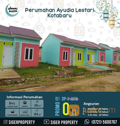 Rumah Subsidi Di Daerah Gedung Harapan ITERA Lampung Free Sumur Bor