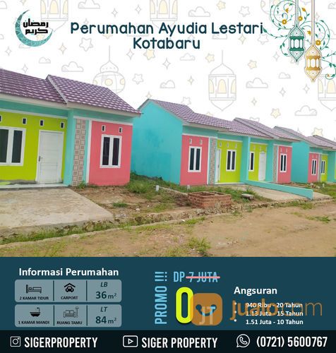 Rumah Subsidi Di Daerah Gedung Harapan ITERA Lampung Free Sumur Bor