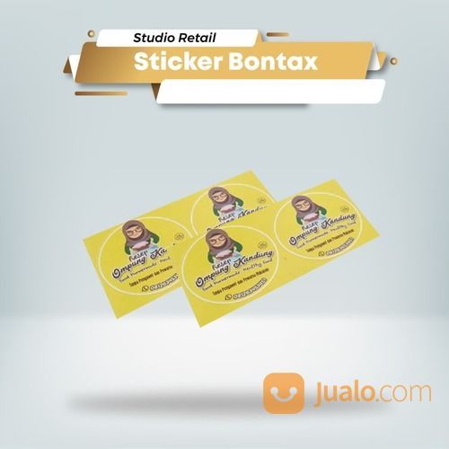 Cetak Sticker Bontax Custom Ukuran Custom Logo