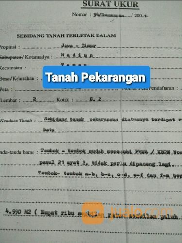 Tnh Istimewa, LD 68 Mtr, Jl. Soekarno - Hatta KOTA MADIUN