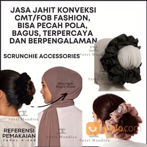 SCRUNCHIE HIJAB JASA JAHIT KONVEKSI FASHION