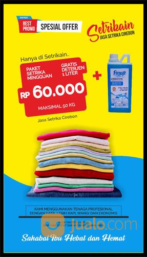 Jasa Setrika Kilat Cirebon - Free Pick Up & Delivery