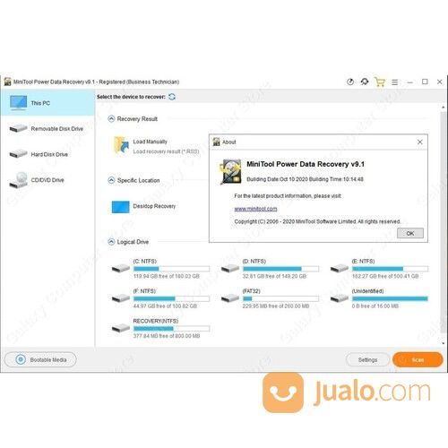 MiniTool Power Data Recovery USB Bootable WinPE Edition For Windows