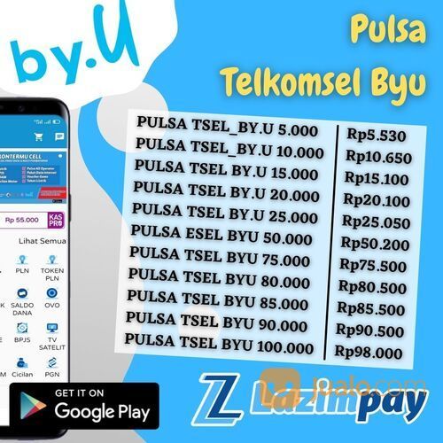 Pulsa Telkomsel BYU Di Lazimpay