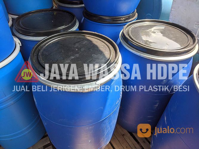 Drum Plastik Biru 200 Liter 215 Liter Bukaan Lebar Tebal Yogyakarta