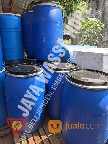 Drum Plastik Biru 200 Liter 215 Liter Bukaan Lebar Tebal Yogyakarta