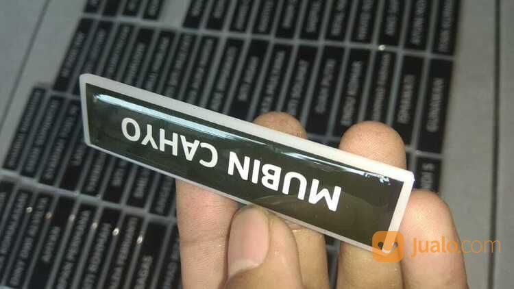 Tanda Pengenal Nama Dada, Nametag Bahan Akrilik + Resin Murah