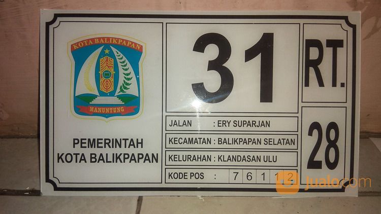 Nomor Rumah Perumahan Atau Desa Untuk 1 RT / RW Murah