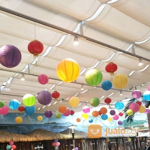LAMPION GANTUNG KAIN (Bukan Kertas)