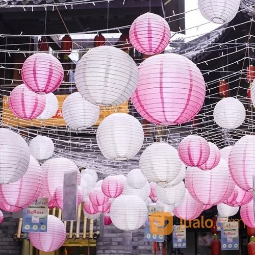 LAMPION GANTUNG KAIN (Bukan Kertas)