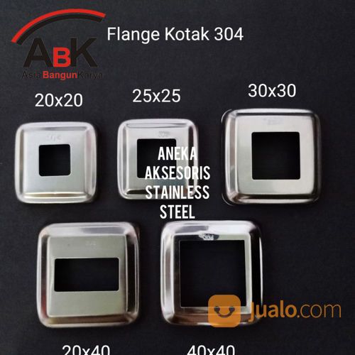Ornamen Pagar Flange Kotak 25 X 25 Aksesoris Pagar Besi