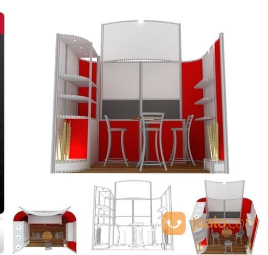 BOOTH PAMERAN DARI BAHAN PARTISI R8