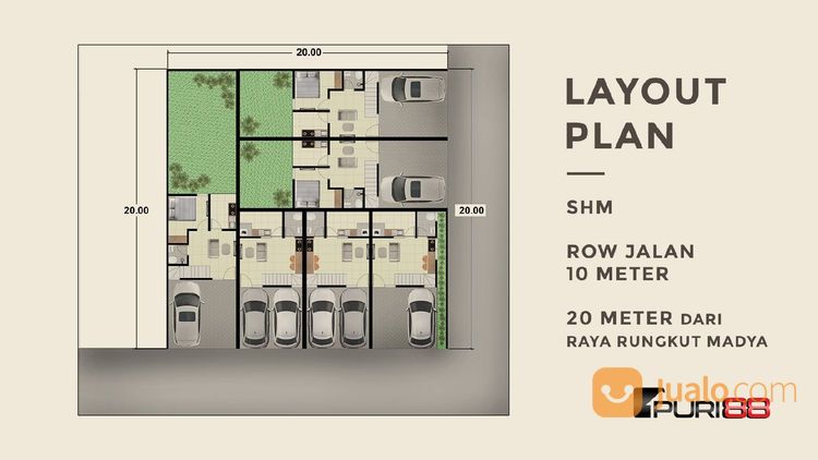 Rumah Rungkut Konsep Landed Apartment Dengan Smart Home System