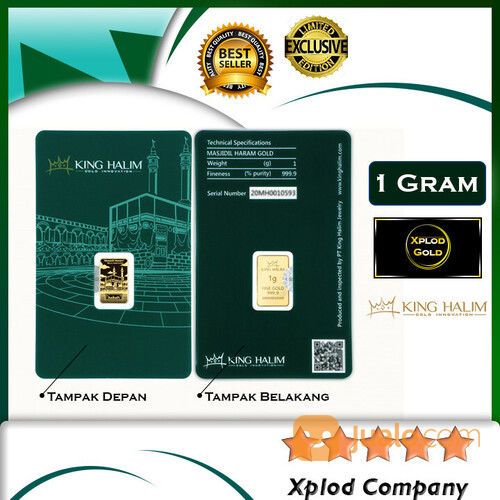 Emas King Halim 1 Gram Logam Mulia King Halim 24karat Certicard Xplod Gold Toko Emas King Halim Solo