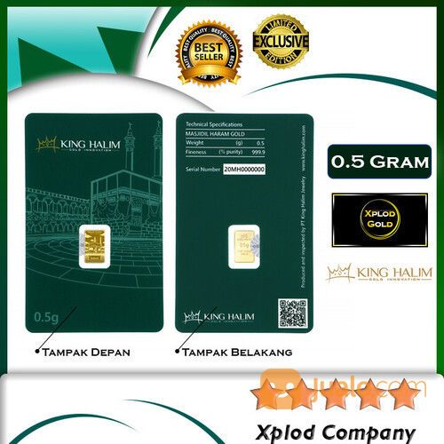 Emas King Halim 0.5 Gram Logam Mulia King Halim 0,5gr Xplod Gold Toko Emas King Halim Solo