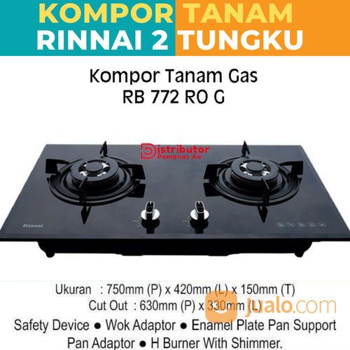 Kompor Gas 2 Tungku - Kompor Tanam Rinnai
