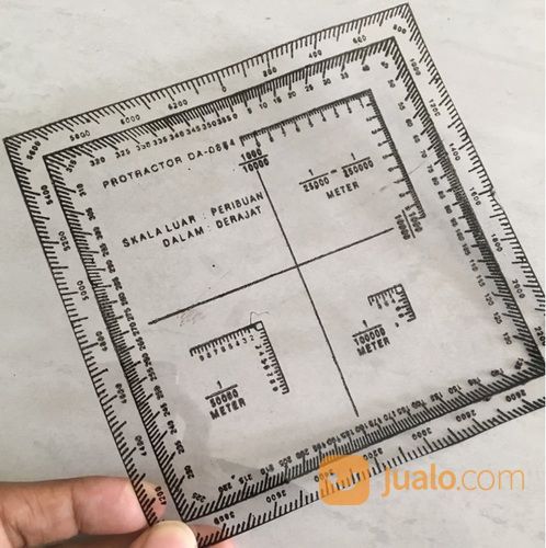 Douglas Protractor Navigasi Penggaris Protrector Alat Bantu Pemetaan
