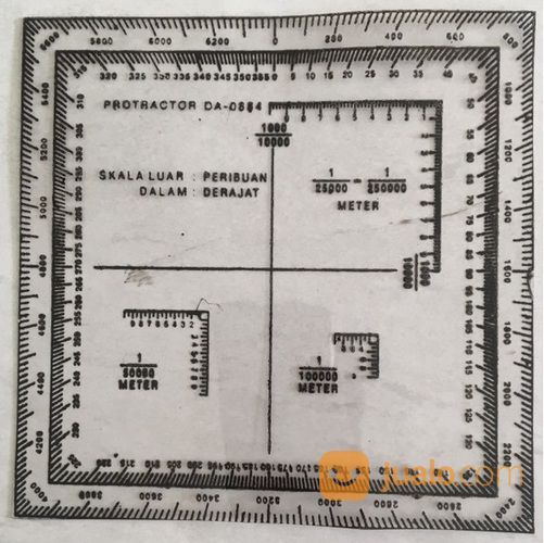 Douglas Protractor Navigasi Penggaris Protrector Alat Bantu Pemetaan