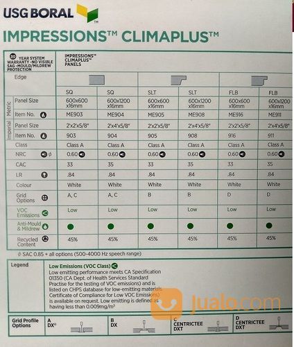 Plafon Akustik USG ME904 Impression