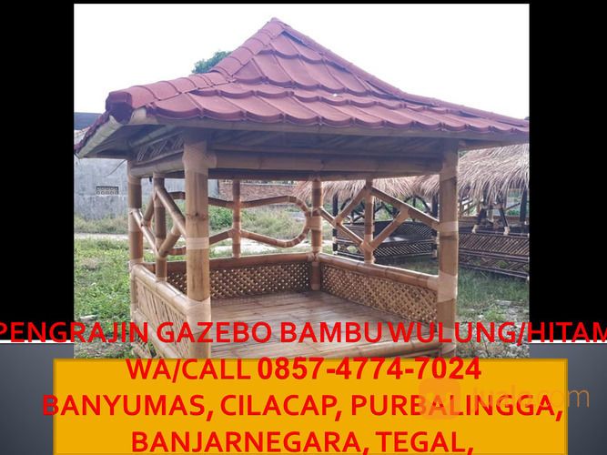 Murah!! Call 0857-4774-7024 Pengrajin Gazebo Bambu Modern Banjarnegara