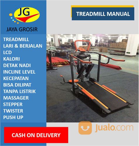 Alat Fitness Treadmill Manual 6 Fungsi